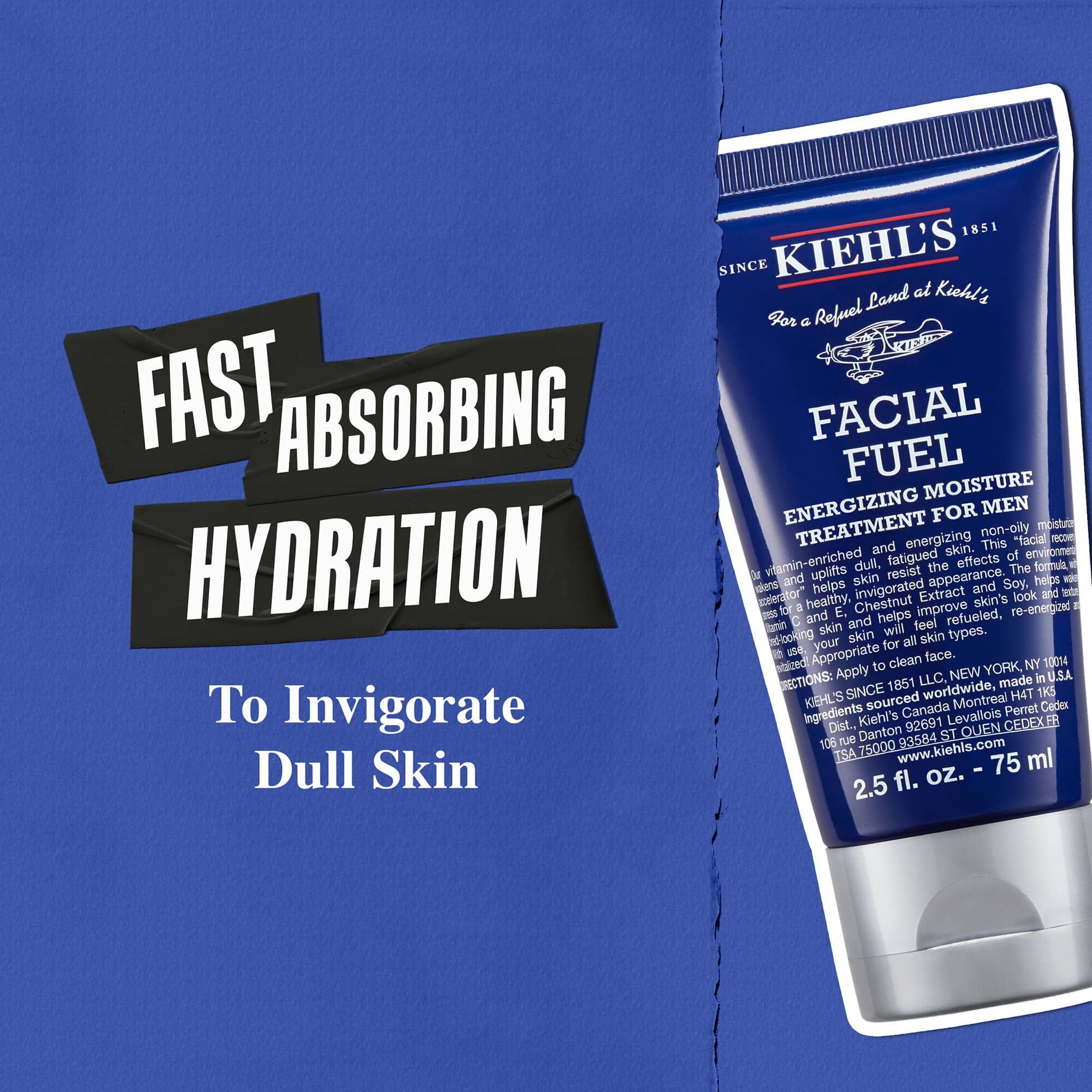 Facial Fuel Fluide Hydratant énergisant pour Hommes - Kiehl's